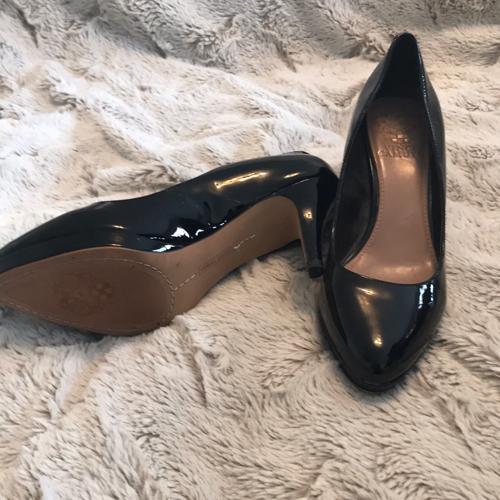 Vince Camino black patent heels